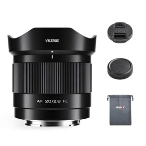 VILTROX 20mm F2.8 FE Full-Frame Wide Angle AutoFocus Lens Prime AF Compatible with Sony E-Mount Mirrorless Cameras Alpha a6400 a7II a7III a7R a7RII a7RIII a7RIV a7S a7SII a9 a7c