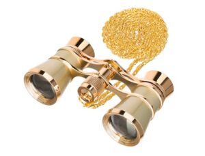 Levenhuk Broadway 325B 3x25 Compact Lightweight Stylish Opera Glasses – Vintage Theater and Concert Binoculars for Women with Elegant Metal Chain