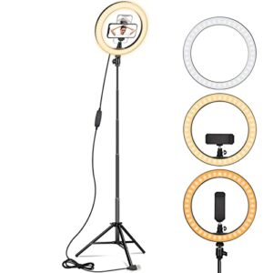 Ring Light 10" with 67" Extended Tripod Stand & Phone Holder for YouTube Video