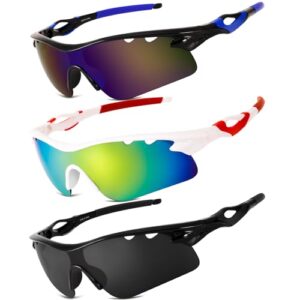 Zuimei 3 Pack Cycling Glasses