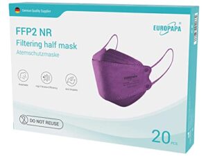 EUROPAPA® 20x FFP2 Fish Shape Masks Respirator Mask 4-Layer Dust Masks Hygienic Individually Packed Body Certified EN149 Face Mask EU2016/425