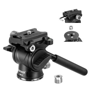 NEEWER Fluid Tripod Head with Handle & Arca Type Quick Release