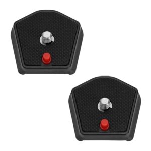 eMagTech 2Pcs 785PL Quick Release Plate 1/4inch Screw Compatible with Manfrotto Modo 715B 715SHB 718B 718SHB 7321YB 785B 785SHB Models for Universal Tripod SLR Camera