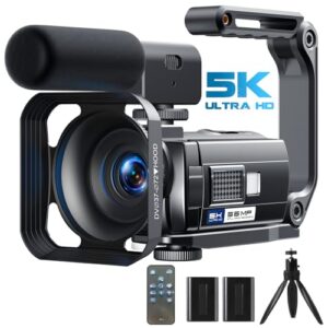 CAMWORLD 5K Video Camera Camcorder UHD 56MP WiFi Full Color Night Vision Vlogging Camera for YouTube 16X Zoom Camcorder with 3" Touch Screen Camera with Microphone