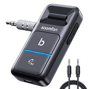 SOOMFON Car Bluetooth Aux Adapter Bluetooth Aux Adapter Car Support Deep Bass HIFI Sound