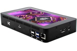 KKSB Aluminium Case for Raspberry Pi 5 - Compatible with Official 7-Inch Raspberry Pi Touchscreen - Space for Raspberry Pi Active Cooler and Additional Hardware