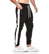 JustSun Mens Joggers Tracksuit Bottoms for Mens Jogging Bottoms Men Gym Casual Sports Running Tro...