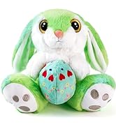 Nleio Easter Plush Bunny with Egg(Reversible), 8.5