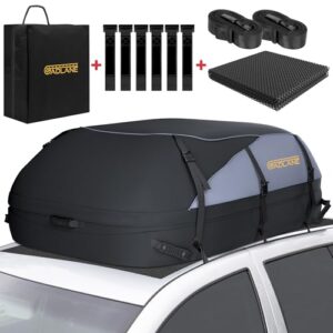 GADLANE Car Roof Bag - 20 Cubic Feet (550L) Waterproof Roof Boxes for Cars with/without Roof Rack with 6 Sturdy Straps