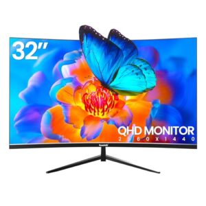 Gawfolk 32 Inch Curved Monitor QHD (2560 X 1440)