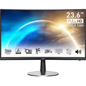MSI PRO MP2422C 23.6 Inch Full HD Curved Office Monitor - 1500R 1920 x 1080 VA Panel
