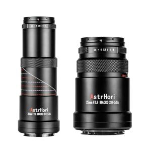 AstrHori 25mm F2.8 Ultra Macro Lens for Full Frame Camera 2X-5X Magnification (Sony E)