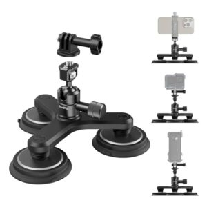 SMALLRIG 2-in-1 Triple Magnetic Suction Cup Mount for Gopro
