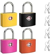 TSA Luggage Locks with Keys, [4 Packs][8 Keys] Diyife Key Travel Locks, Suitcase Padlock for Lugg...