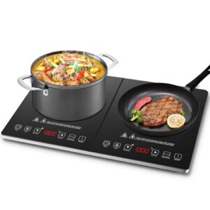 AMZCHEF Induction Hob 2 Plates with Separate Controls