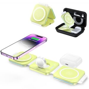 ZUMSEY Foldable Travel Wireless Charger for iPhone/Apple Watch/AirPods