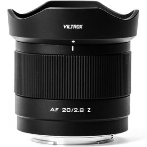 Viltrox 20MM F2.8 Full Frame Z-mount Wide Angle20MM F2.8 FE Prime Lens Compatible with Nikon Z8 Z9 Z7 Z6 Z5 D850 D810 D750 D610 D75