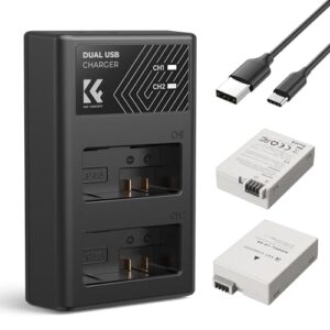 K&F Concept LP-E8 Battery and Dual Slot Battery Charger for Canon 700D 650D Rebel T5i T4i T3i T2i Kiss X5