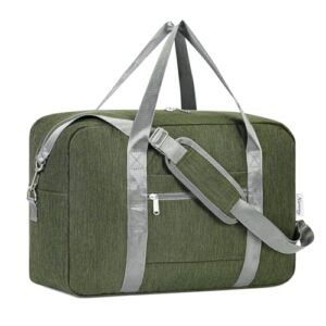 for Easyjet Airlines Cabin Bag 45x36x20 Underseat Foldable Travel Duffel Bag Holdall Tote Carry on Luggage Overnight for Women and Men 25L (Upgrade Army Green (with Shoulder Strap))