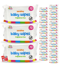 wipes baby sensitive wet water for packs unscented of skin count pack