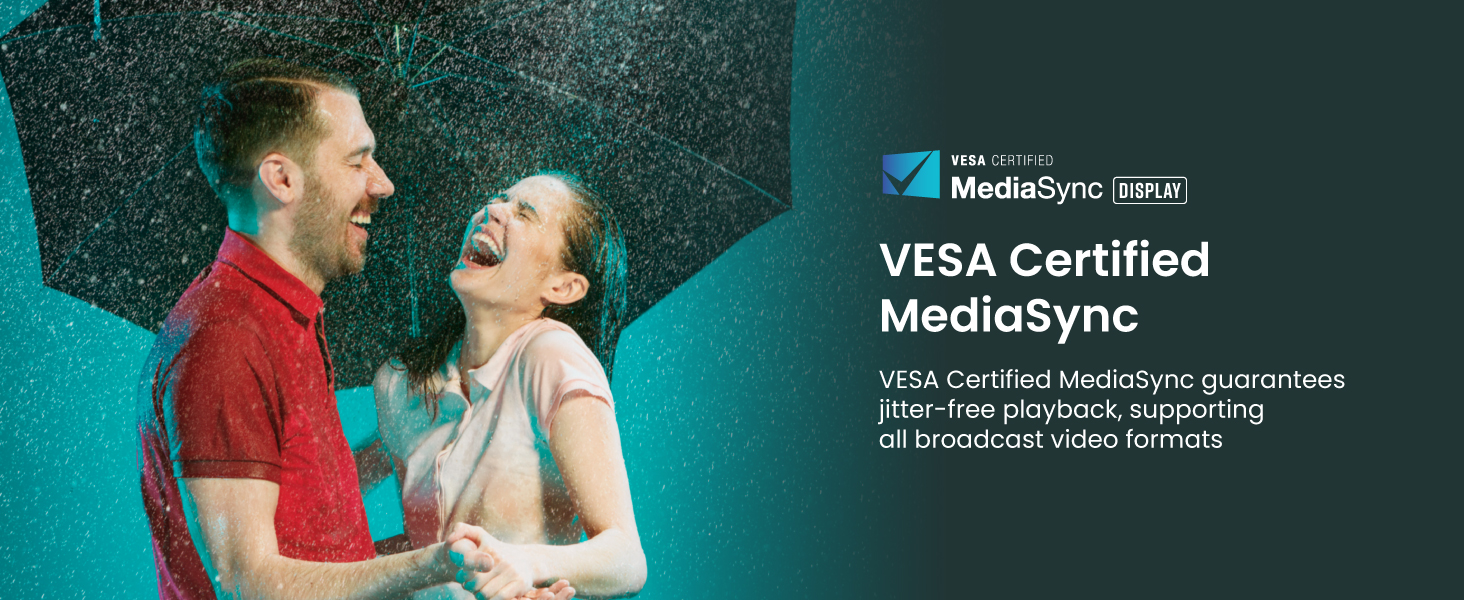 benq gw2490e certified by vesa mediasync for a jitter-free playback experience