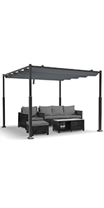 Garden pergola grey