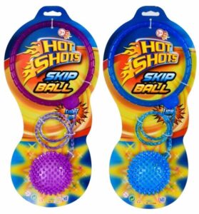 HOT BARGAINS Light Up Skip Ball | Flashing Ankle Spike Ball Assorted Color | Skipping Toy for Outdoor Game Beach Party