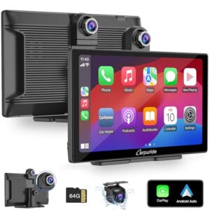 Carpuride W905 Wireless Apple Carplay & Android Auto Car Stereo with Dash Cam