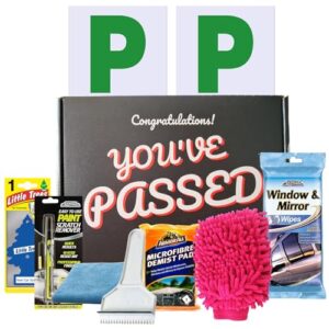 llanochslif Passed Driving Test Bundle Containing 9 Car Essential Items for a New Driver - Just Passed Driving Test Gifts in Gift Box - Congratulations on Passing Your Driving Tes