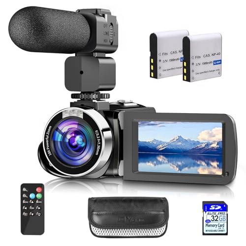 Hojocojo Video Camera Camcorder Full HD 4K 42MP 18x Zoom Video Recorder Camera Vlogging Camera for YouTube Camcorder with 3.0" IPS Screen and 32G SD Card