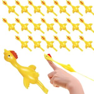 20 Pcs Slingshot Rubber Chicken，Funny Flick a Chicken Slingshot Finger Toys
