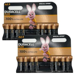 Duracell Plus AA Batteries (16 Pack) - Alkaline 1.5V | Duracell Plus | AA Batteries STILO/MIGNON | Exp:03/33 | Up To 100% Extra Life - Reliability For Everyday Devices - LR6/MN15