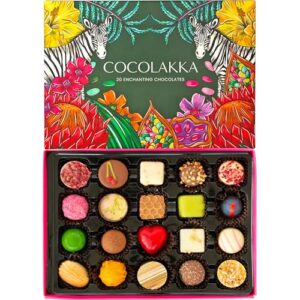 CocoLakka | 20 Enchanting Hand Picked Chocolates Gifts for Women | Finest Artisan Chocolate Gift Box Set | Hand Made English & Belgian Luxury Chocolates for Easter