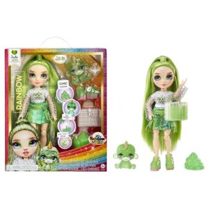 Rainbow High Fashion Doll with Slime & Pet - Jade (Green) - 28 cm Shimmer Doll with Sparkle Slime