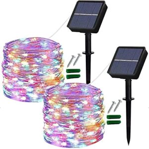 Lezonic [2 Pack] Solar String Lights Waterproof