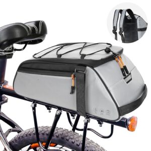 Byjogger Bike Panniers Bag 10L Cycling Rear Rack Bags Backpack Pannier Bag for Bicycles Waterproof Full Reflective Bike Bag Bicycle Accessories