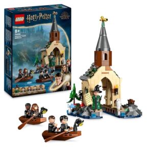 LEGO Harry Potter Hogwarts Castle Boathouse Set with 2 Boat Toys for 8 Plus Year Old Kids