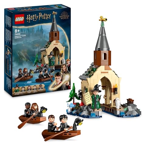 LEGO Harry Potter Hogwarts Castle Boathouse Set with 2 Boat Toys for 8 Plus Year Old Kids