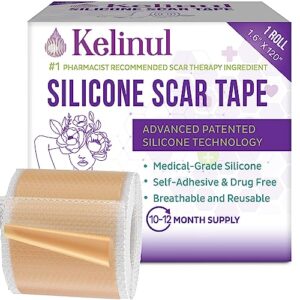 Silicone Scar Sheets(1.6 x 120"Roll-3M) Scar Removal Silicone Scar Tape for Softening and Flattening Scars