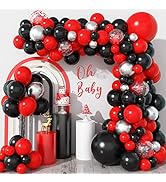 Black Rose Gold Balloon Garland,BTZO Balloons Arch Kit With Metallic Silver Rose Gold Balloons,Bl...