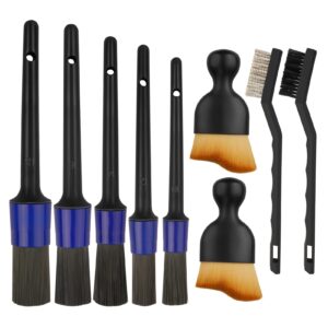 9Pcs Car Detailing Brush Set Soft Car Interior cleaning Brushes Auto Dash Duster Brush Car Detailing Kit for Cleaning Interior/Exterior of Ca