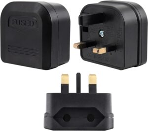 EU Plug to UK Socket Adaptor