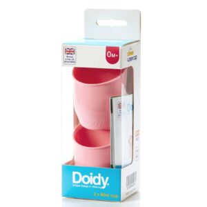 Doidy Mini Cup Two Pack - Baby Training Cups Unique Slanted Design Baby Beaker - Great Weaning Cup for Milk