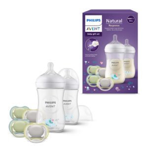 Philips Avent Natural Response Baby Gift Set: 2 Natural Response Baby Bottles 260 ml with T3 (1 m+ Teats)