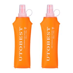 UTOBEST Soft Flask Collapsible Running Water Bottles Running Flask for Hydration Pack Running Vest Hiking Cycling