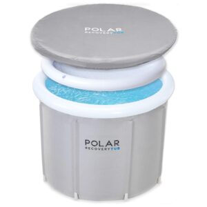 Polar Recovery Tub / 370L Portable Ice Bath for Cold Water Therapy Training/An Ice BathTub for Athletes - Adult Spa for Ice Baths and Soaking - Outdoor Cold Plunge Tub (Grey)