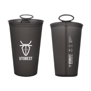 UTOBEST Sports Collapsible Running Water Bottle Soft Cup Foldable Flask 2Pcs for Marathon Hiking Running Cycling 200ml/7oz