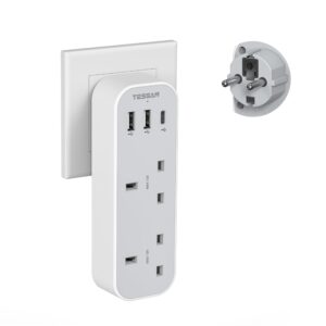 UK to European Travel Plug Adapter