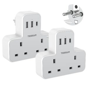 UK to European Travel Plug Adapter