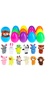 easter basket stuffers eggs toys finger puppets kids plastic easter egg hunt fillered party favours